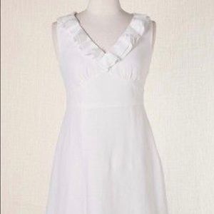 Biden linen ruffle midi dress 6R